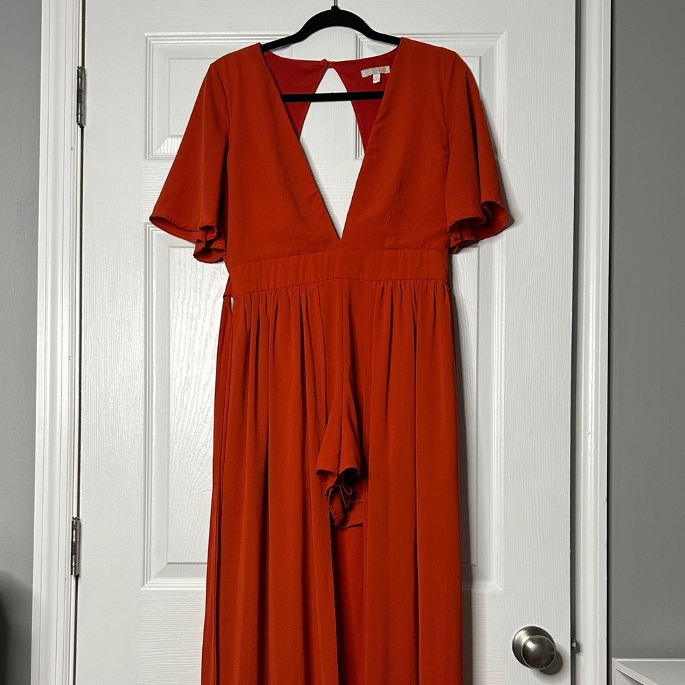 Gianni Bini Backless Red Romper